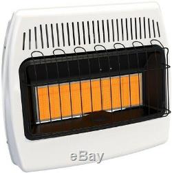 Dyna-Glo Wall Heater 30,000 BTU Natural Gas Infrared Vent Free Home Cabin Garage
