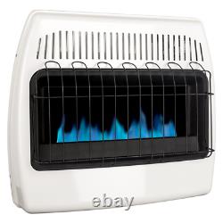 Dyna Glo Wall Heater Blue Flame Vent Free Natural Gas Home Garage 30,000 BTU