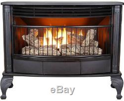 Emberglow Gas Stove 25,000 BTU Vent-Free Dual Fuel with Adjustable Thermostat