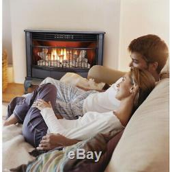 Emberglow Gas Stove 25,000 BTU Vent-Free Dual Fuel with Adjustable Thermostat