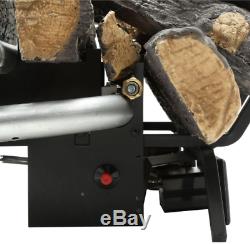 Emberglow Natural Gas Fireplace Log Remote Control Realistic 18 Inch Vent Free