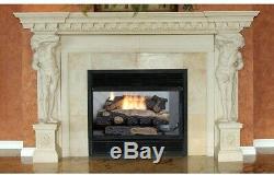 Emberglow Natural Gas Fireplace Log Thermostatic Control Fire 24 Inch Vent Free