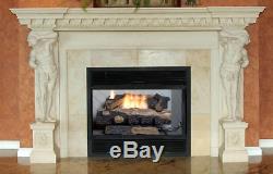 Emberglow Oakwood 24 In. Vent-Free Natural Gas Fireplace Logs With Thermostatic