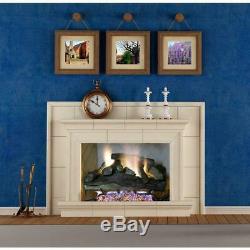 Emberglow Savannah Oak 24 in. Vent-Free Natural Gas Fireplace Logs with Remote