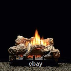 Empire Ceramic Fiber Log Set with Vent-Free Burner, MV, 6-piece, 24-inch, 34,000
