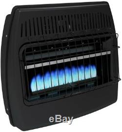Garage Heater Gas Wall Dyna Glo 30,000 BTU Blue Flame Vent Free Dual Fuel