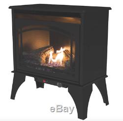 Gas Stove Propane Vent Free Fireplace Natural Gas Space Heater Black Fireplaces