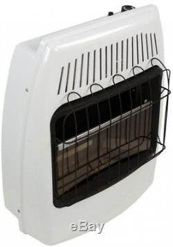 Gas Wall Heater Propane Vent Free Indoor Surface Mount Blue Flame 20,000 BTU