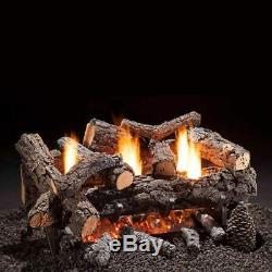 Hargrove 24-Inch Cozy Fire Vent-Free Natural Gas Log Set Remote Ready