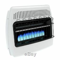 Indoor Natural Gas Heater Wall Mounted Vent Free 30000 BTU Home blue flame