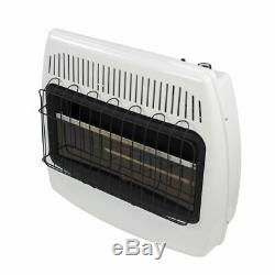 Indoor Natural Gas Heater Wall Mounted Vent Free 30000 BTU Home blue flame