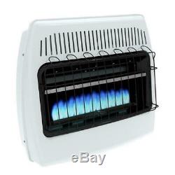 Liquid Propane Gas Wall Heater 30000 BTU Vent Free Blue Flame Indoor Home Room
