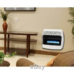 Liquid Propane Gas Wall Heater 30000 BTU Vent Free Thermostat Blue Flame Indoor