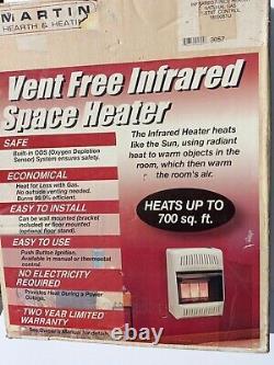 Martin Direct Vent Free Natural Gas Infrared Space Heater T-Stat 18,000 BTU