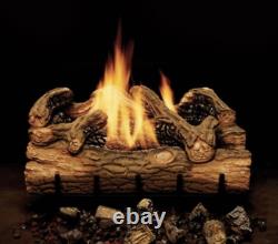 Monessen Charred Hickory Vent Free Gas Log 24 Natural Gas with Remote Control