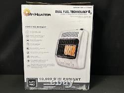 Mr Heater MHVFDF10RT 10000 Btu Vent Free Radiant Dual Fuel Heater New Open Box