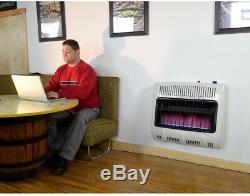 Mr. Heater Natural Gas Heater 30000 BTU Vent Free Blue Flame Wall or Floor Mount