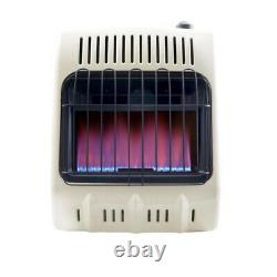 NATURAL GAS SPACE HEATER FIREPLACE 10,000 BTU Vent Free Blue Flame White