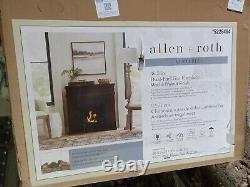 NEW Allen Roth 36.5 Dual-Fuel Gas Fireplace Mocha Walnut Finish Vent Free