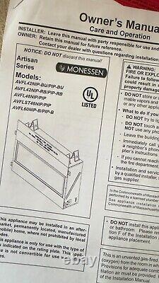 NEW-Monessen Artisan 48 Vent Free Fireplace, IPI, 39,000 BTU's