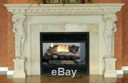 Natural Gas Fireplace Insert Fake Faux Logs Ventless Thermostat 24 inch Ventfree