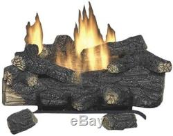 Natural Gas Fireplace Logs Remote 30 in. Home Heating Savannah Oak Vent-Free