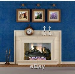 Natural Gas Fireplace Logs Remote 30 in. Home Heating Savannah Oak Vent-Free