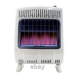 Natural Gas Heater 20,000 BTU Vent Free Blue Flame Heat Quickly Efficient Clean