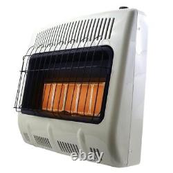 Natural Gas Heater Indoor Floor Radiant 30000 BTU Vent Free Home Space Bedroom