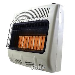 Natural Gas Heater Radiant Burner 30000 BTU Vent Free Push-Button Spark Ignition