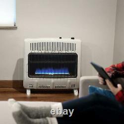 Natural Gas Heater Vent Free Blue Flame Wall Mountable Theromostat ODS 30000 BTU
