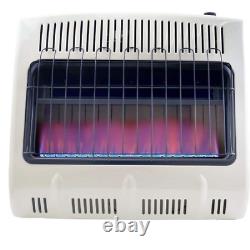 Natural Gas Propane Heater Blue Flame Indoor Thermostat 30,000 BTU Vent Free