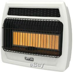 Natural Gas Wall Heater Vent Free 30000 BTU Infrared Thermostatic Surface Mount