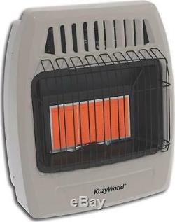 New Kozy World Kwn391 Infrared Natural Gas Heater 3 Plaque Wall Mount 4494894