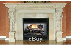Oakwood 24 in. Vent Free Natural Gas Fireplace Logs Adjusting Flame Easy New