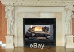 Oakwood 24 in. Vent Free Natural Gas Fireplace Logs New Flame Adjusting