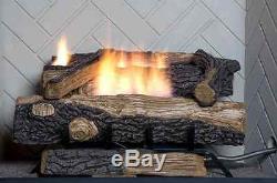 Oakwood Fireplace Natural Gas Vent Free 24 in. Logs Manual Control Heating Flame
