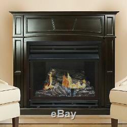 Pleasant Hearth 46 Full Size Tobacco Natural Gas Vent Free Fireplace System 3