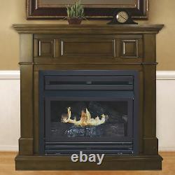 Pleasant Hearth Vent-Free Fireplace- 27,500 BTU 42in Natural Gas Heritage Finish