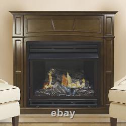 Pleasant Hearth Vent-Free Fireplace 32,000 BTU 46in Natural Gas Heritage Finish