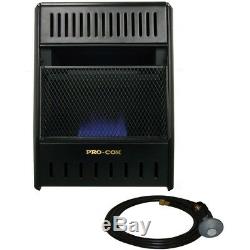 Portable Propane Gas Space Heater Vent Free Thermostat Control Micathermic Piezo