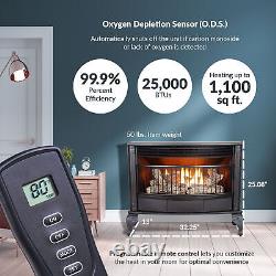 ProCom 25,000 BTU Dual Fuel Ventless Fireplace with Programmable Remote Control