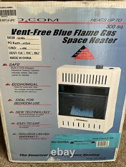 ProCom Dual Fuel Vent Free Blue Flame Gas Wall Heater, 10000 BTU -NEW