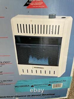 ProCom Dual Fuel Vent Free Blue Flame Gas Wall Heater, 10000 BTU -NEW
