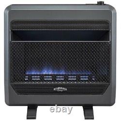 Propane Gas Vent Free Blue Flame Gas Space Heater With Blower and Base Feet