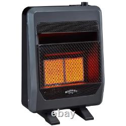 Propane Gas Vent Free Infrared Gas Space Heater with Blower and Base Feet 18,0