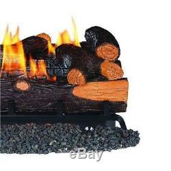 Remington 18-in 30000-BTU Dual-Burner Vent-free Gas Fireplace Logs with Thermost