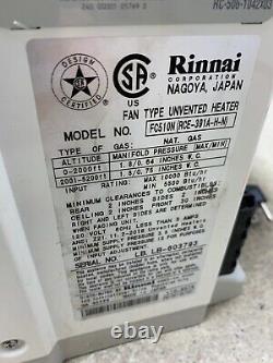 Rinnai Model FC510 Natural Gas Vent Free Heater 10,000 BTU (Q-35)
