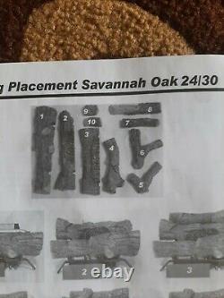 Savanna oak 24 in. SCVFR24N Vent Free natural Gas Fireplace Logs withremote