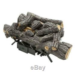 Savannah Oak 18 in. Vent-Free Natural Gas Fireplace Logs with Remote NEW
